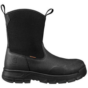 Carhartt 9" Kentwood Waterproof Wellington Pull-On Steel Toe Work Boot Black Profile View