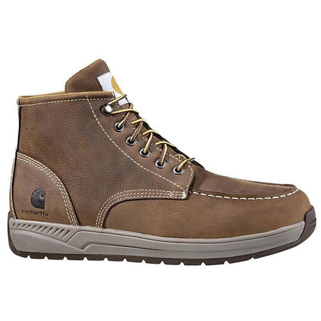 Carhartt 4" Lightweight Wedge Soft-Toe Moc Toe Chukka Boot Brown Profile View