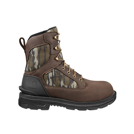 Carhartt 8" Ironwood Waterproof Soft Toe Boot Dark Brown/Mossy Oak FT8002-M side