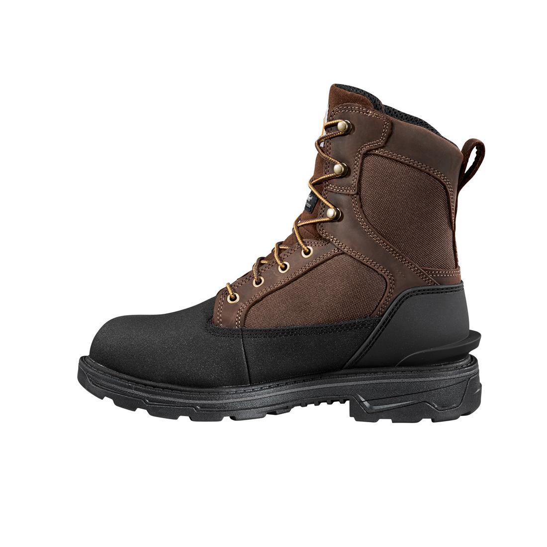 Carhartt 8" Ironwood Waterproof Insulated Alloy Toe Work Boot Dark Brown/Black FT8509-M medial view