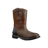 Carhartt 11" Montana Steel-Toe Waterproof Square Toe Wellington Pull-On Work Boot Dark Red Brown FQ1275-M angle view