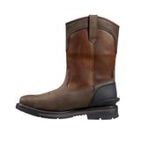 Carhartt 11" Montana Steel-Toe Waterproof Square Toe Wellington Pull-On Work Boot Dark Red Brown FQ1275-M medial view