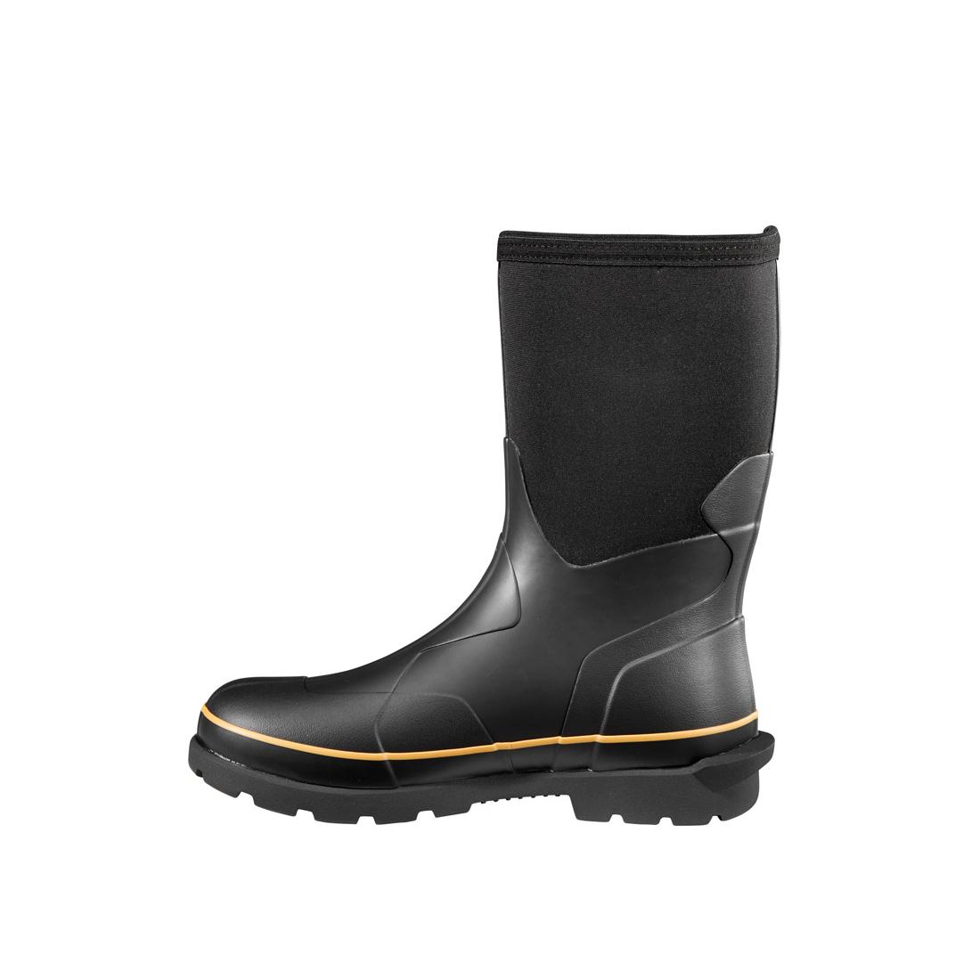 Carhartt 10" Mudrunner Soft-Toe Waterproof Rubber Boot Black CMV1121 medial view