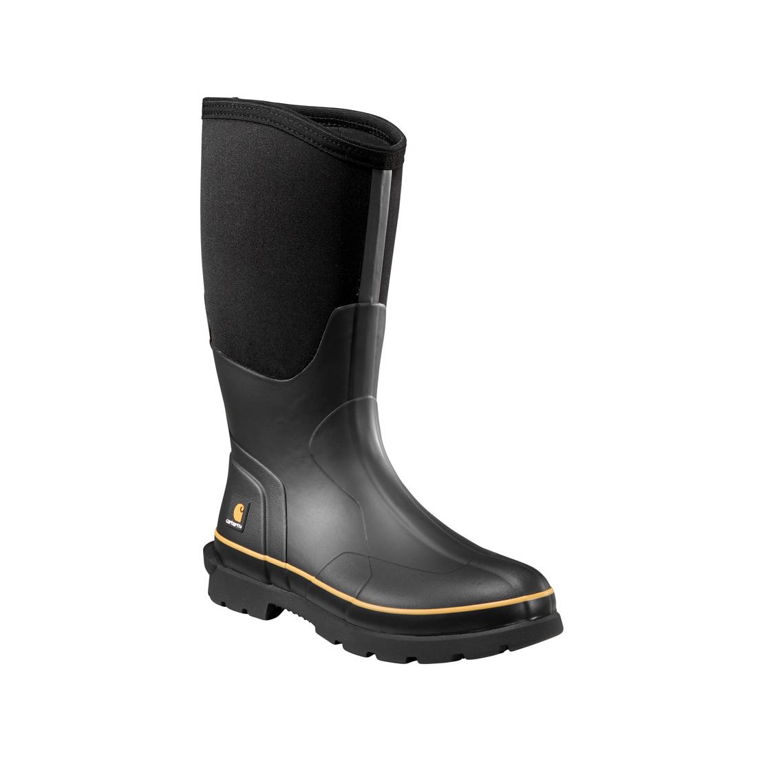 Carhartt 15" Mudrunner Waterproof 1 Nano Toe Rubber Work Boot Black CMV1451 angle view