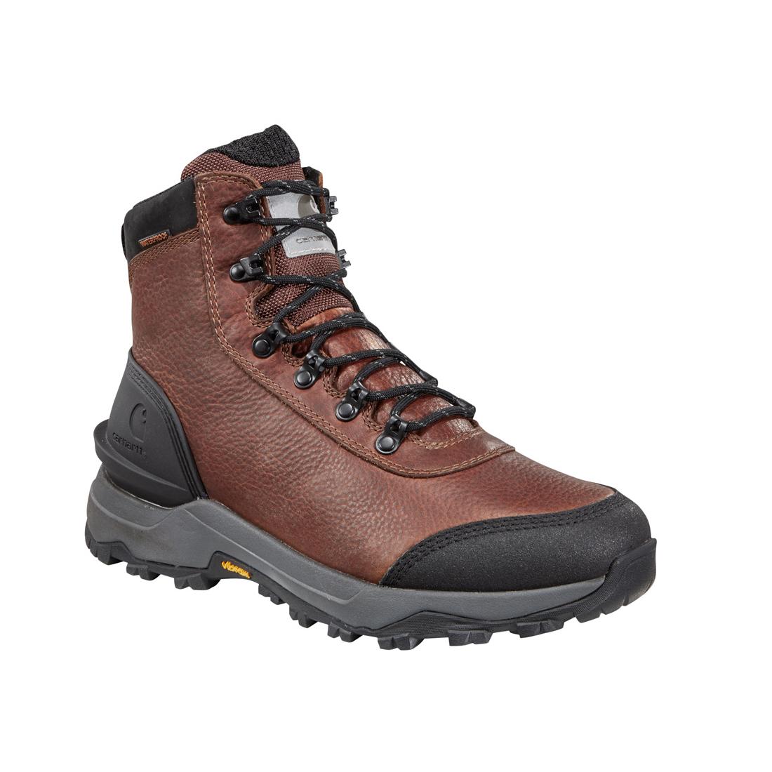 Carhartt 6" Outdoor Hike Waterproof Insulated Soft Toe Boot Red Brown FP6039-M angle view