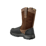 11" Rugged Flex Composite-Toe Waterproof MetGuard Wellington Pull On Work Boot Brown/Black