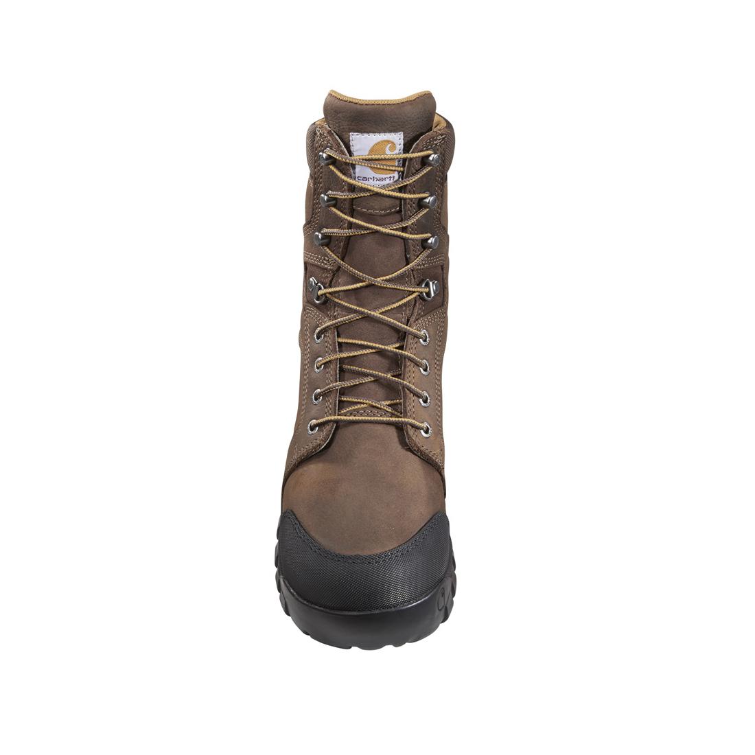 Carhartt 8" Rugged Flex Waterproof MG Composite Toe Work Boot Brown CMF8720 upper view