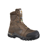 Carhartt 8" Rugged Flex Waterproof Insulated PR Composite Toe Work Boot Brown CMR8939 angle view