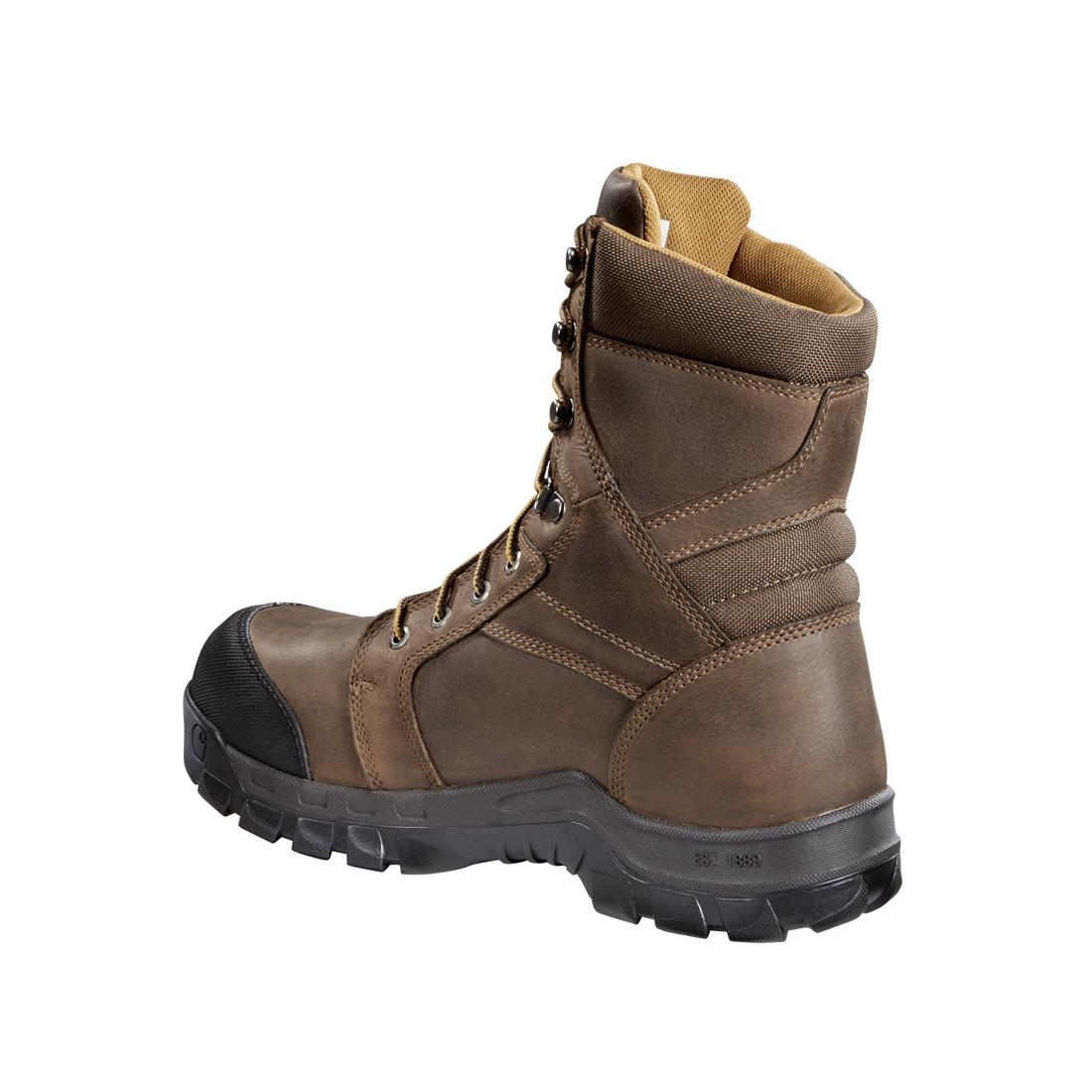 8" Rugged Flex Waterproof Insulated PR Composite Toe Work Boot Brown