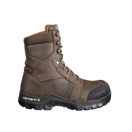 Carhartt 8" Rugged Flex Waterproof Insulated PR Composite Toe Work Boot Brown CMR8939 side