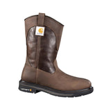 Carhartt 11" Rugged Flex Steel-Toe Waterproof Square Toe Wellington Pull-On Work Boot Dark Brown CMP1218 side