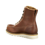 8" Waterproof Moc Wedge Steel Toe Work Boot Red Brown