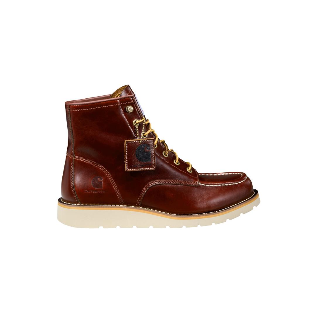 Carhartt 6" Wedge Moc Toe Full Grain Leather Soft Toe Boot Red Brown FW6145-M FW6145-M side