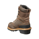 Carhartt 8" Waterproof Insulated Climbing Logger Composite Toe Work Boot Brown CML8369 medial view