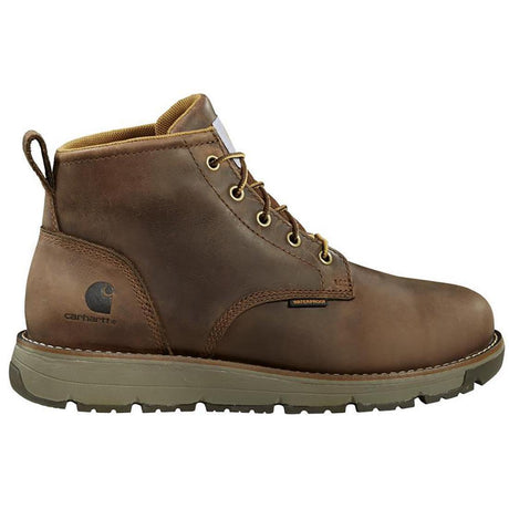 Carhartt 5" Millbrook Waterproof Wedge Steel Toe Work Boot Brown Profile View