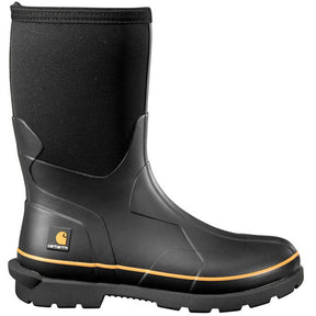 Carhartt 10" Mudrunner Soft-Toe Waterproof Rubber Boot Black Profile View