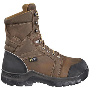 Carhartt 8" Rugged Flex Waterproof MG Composite Toe Work Boot Brown Profile View