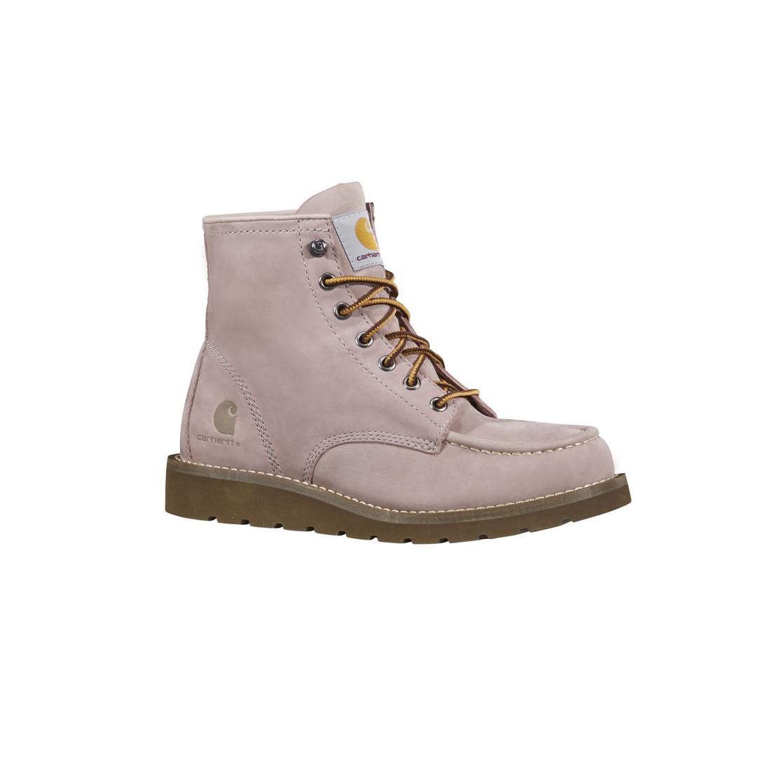 Carhartt 6" Women's Wedge Unlined Soft-Toe Boot Light Purple FW6146-W side angle