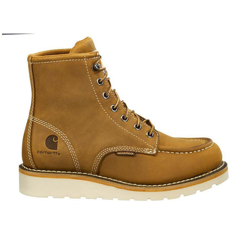 Carhartt 6" Women's Waterproof Moc Toe Wedge Soft Toe Boot Light Brown Profile View