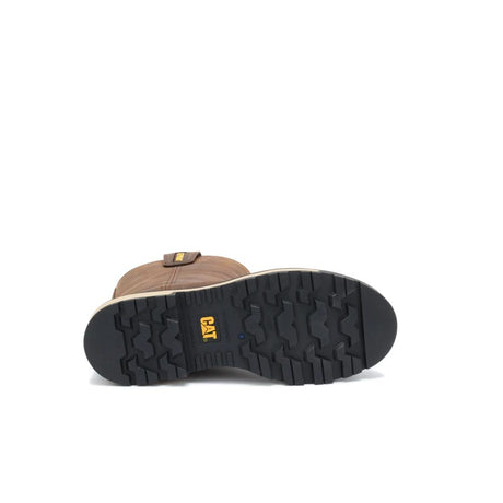 Caterpillar Men's 247 10-Inch Wellington Soft Toe Boot Dark Brown - Outsole View