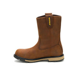 Caterpillar Men's 247 10-Inch Wellington Steel Toe Boot Dark Brown - Medial View