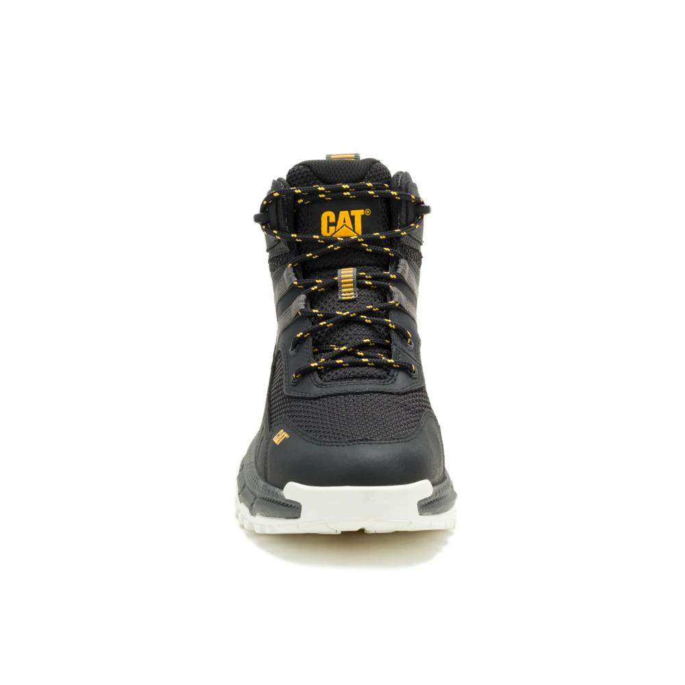 Caterpillar Men's Booster Vent Soft Toe Boot Black - Front View