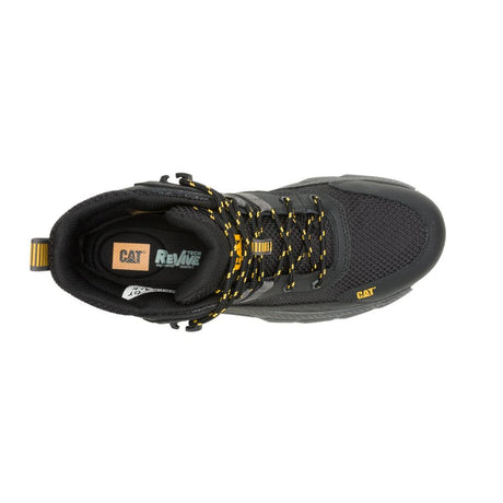 Caterpillar Men's Booster Vent Soft Toe Boot Black - Top View