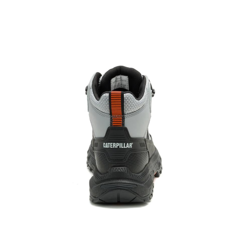 Caterpillar Men's Booster Vent Soft Toe Boot Gray - Heel View
