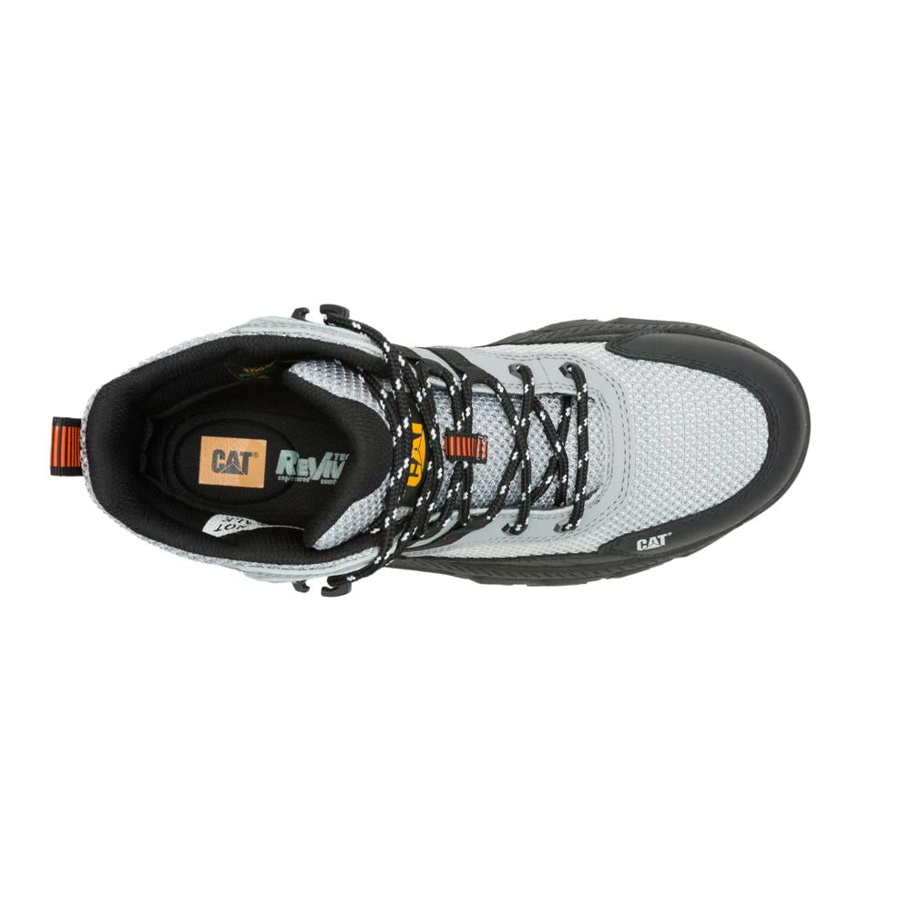 Caterpillar Men's Booster Vent Soft Toe Boot Gray - Top View