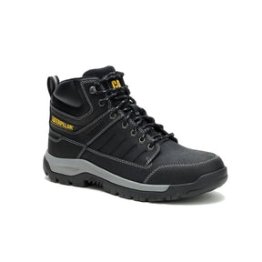 Caterpillar Men's Brickline Steel Toe Boot Black - Angled View