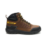 Caterpillar Men's Brickline Steel Toe Boot Real Brown - Lateral View
