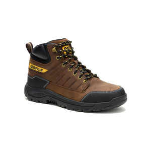 Caterpillar Men's Brickline Steel Toe Boot Real Brown - Angled View