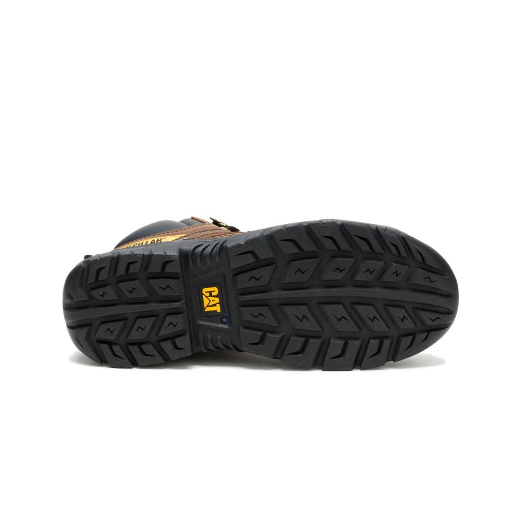 Caterpillar Men's Brickline Steel Toe Boot Real Brown - Outsole View