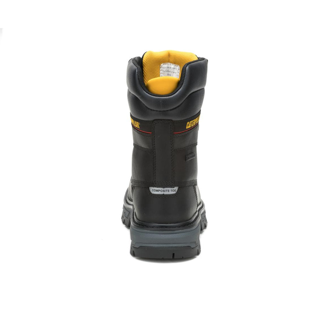 Caterpillar Colorado Equip 8" Waterproof Insulated Composite-Toe Boots Black P91753 Heel Image