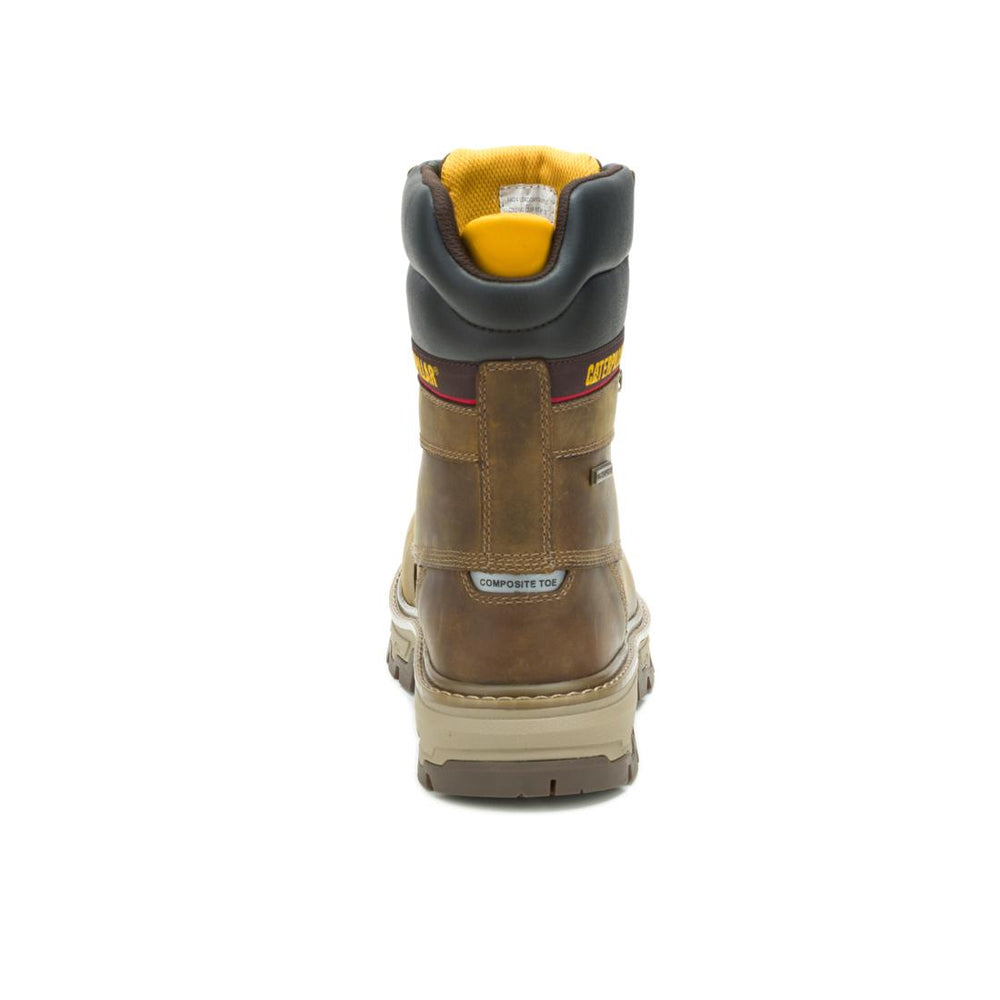 Caterpillar Colorado Equip 8" Waterproof Insulated Composite-Toe Boots Pyramid P91754 Heel Image