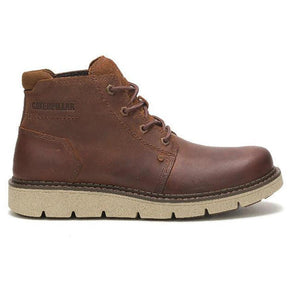 Caterpillar Covert Soft-Toe Waterproof Mid Boot Leather Brown Profile View