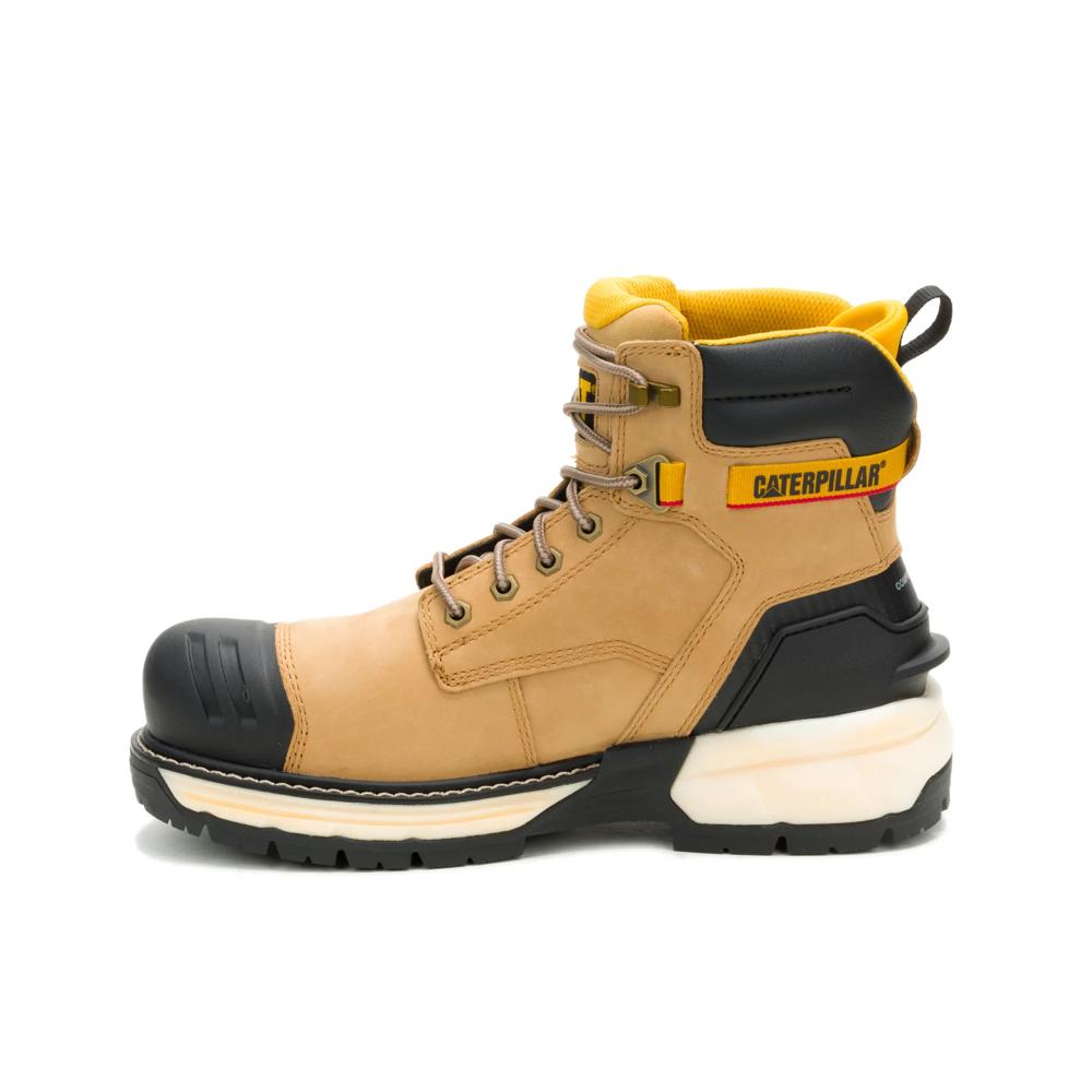Caterpillar Men's Excavator PowerSpring 6-Inch Composite Toe Boot Honey - Medial View