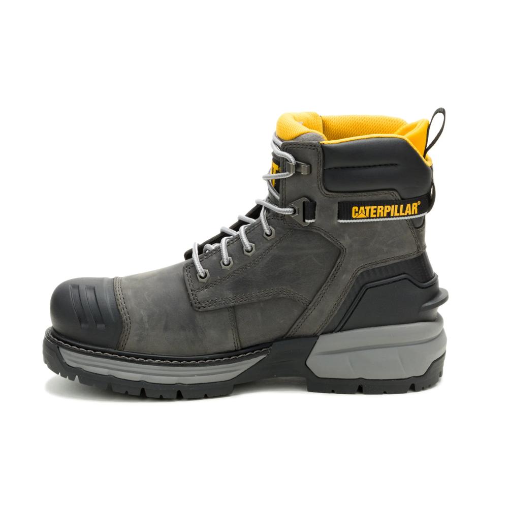 Caterpillar Men's Excavator PowerSpring 6-Inch Soft Toe Boot Quiet Shade - Medial View