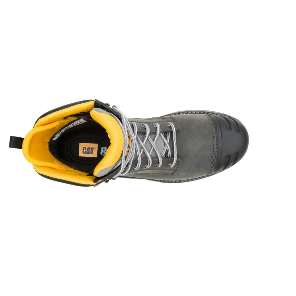Caterpillar Men's Excavator PowerSpring 6-Inch Soft Toe Boot Quiet Shade - Top View