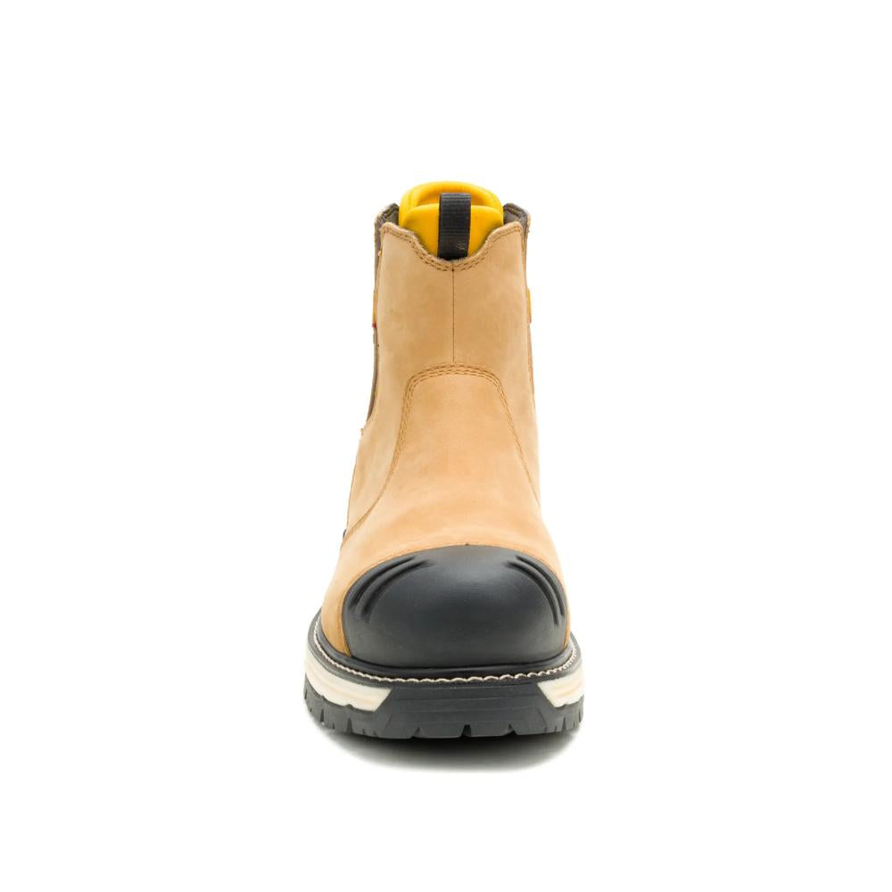 Caterpillar Men's Excavator PowerSpring Chelsea Composite Toe Boot Honey - Front View