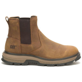 Caterpillar Exposition Soft-Toe Chelsea Boot Light Brown Profile View