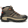 Caterpillar Invader Mid Vent Composite-Toe Work Boot Tan/Green Profile View
