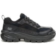 Caterpillar Invader Sport Lo Composite-Toe Shoes Black In Suede Profile View