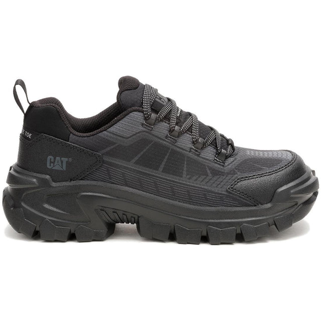 Caterpillar Invader Sport Lo Mesh Women's Composite-Toe Shoes Black Profile View
