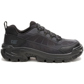 Caterpillar Invader Sport Lo Mesh Composite-Toe Shoes Black In Mesh Profile View