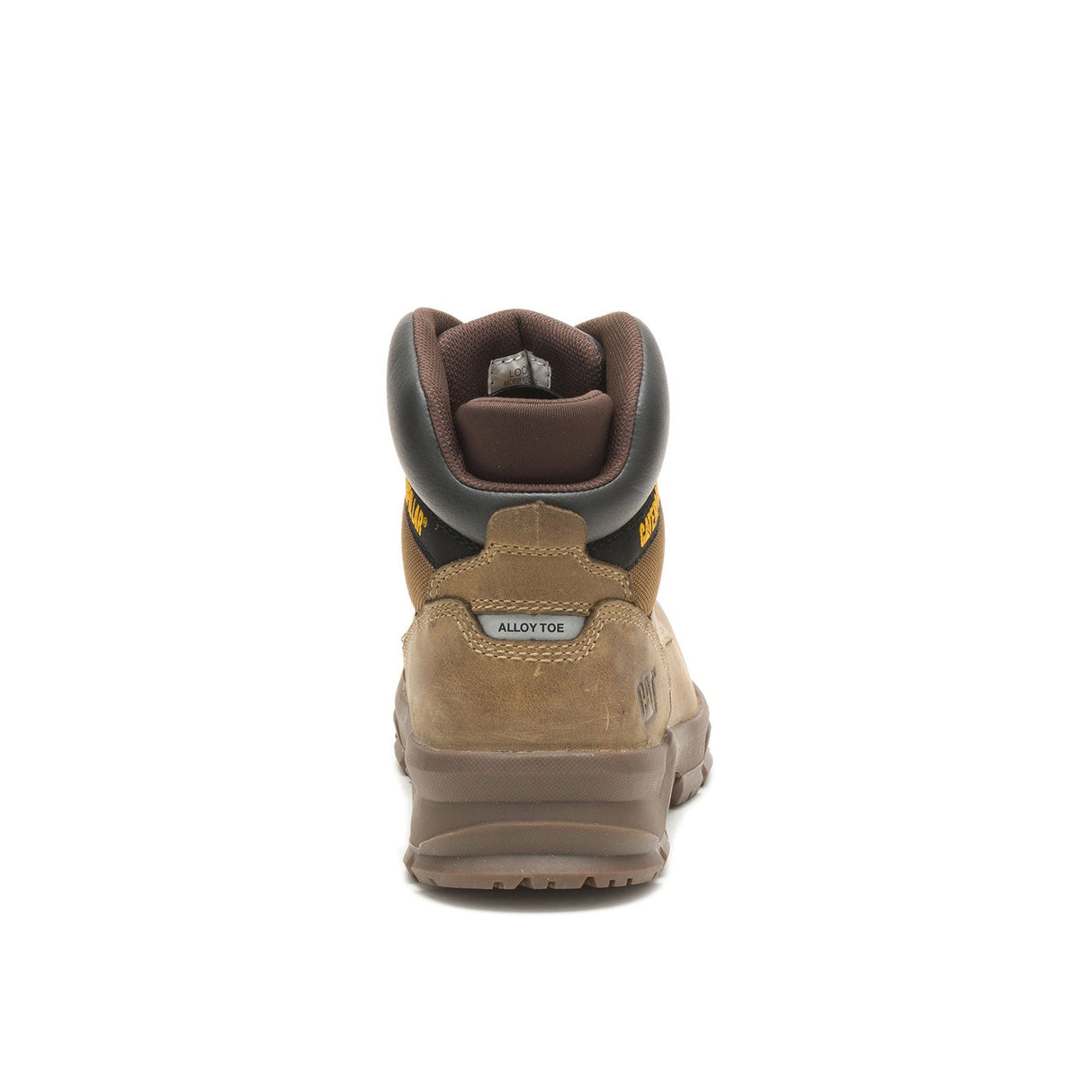 Caterpillar Mobilize Alloy-Toe Work Boot Light Brown P91268 Heel Image