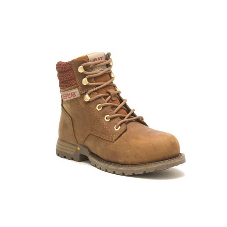 Caterpillar Paisley 6 Inch Women’s Steel-Toe Work Boot Brown P91573 Medial Image