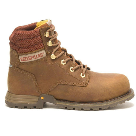 Caterpillar Paisley 6 Inch Women’s Steel-Toe Work Boot Brown Profile View