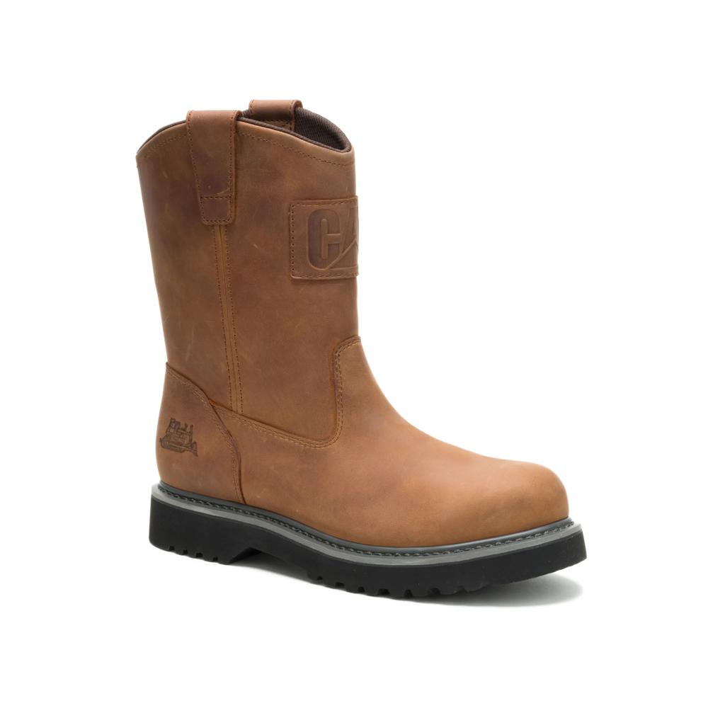 Caterpillar Men's Planer Wellington Steel Toe Boot Lion - Angled View