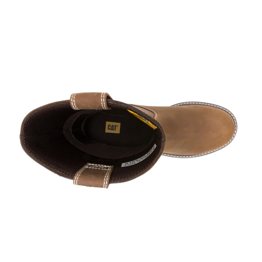 Caterpillar Men's Reclaimer Wedge 10-Inch Wellington Soft Toe Boot Pyramid - Top View